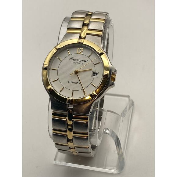 Gruen Precision Unisex Watch 35mm Gold and Silver Tones - New Battery - GP5010 - Picture 2 of 8